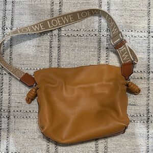 Loewe Brown Crossbody Bag with Logo Strap and skinny original